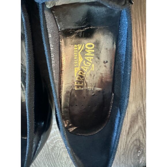 Vintage Mens Black Patent Fabric Tuxedo Slip On Loafers Size 12 B main image 6